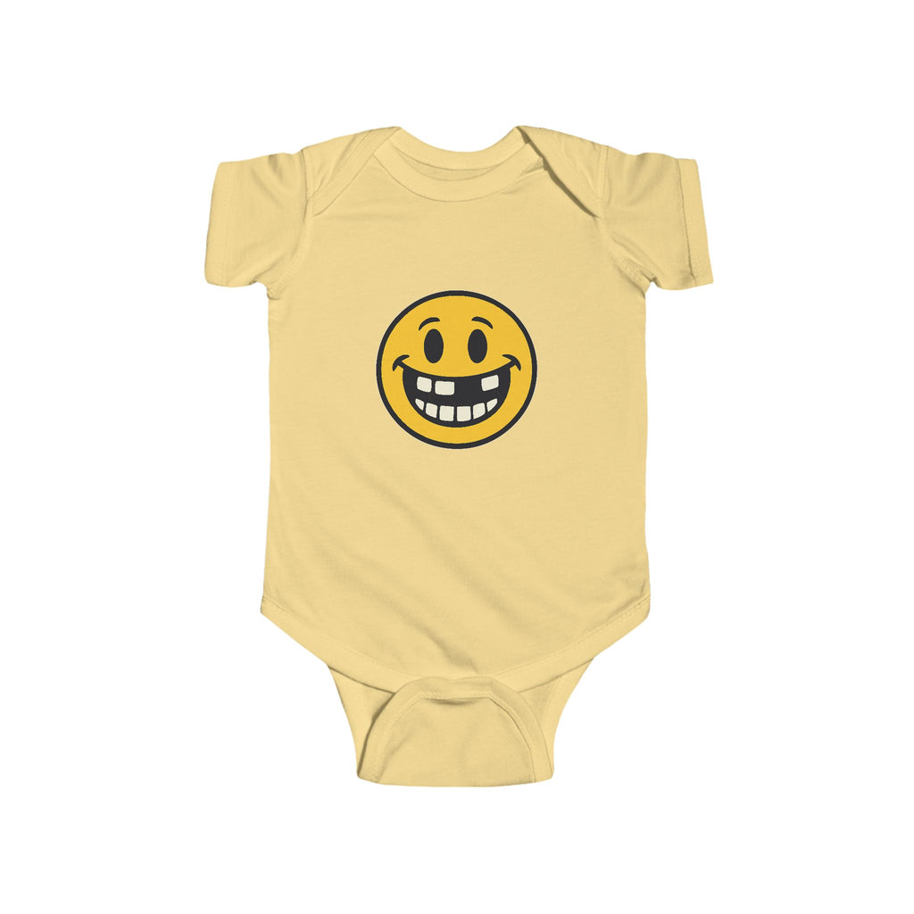 Smiley Baby Bodysuit, Infant Outfit, Cute Baby Clothes