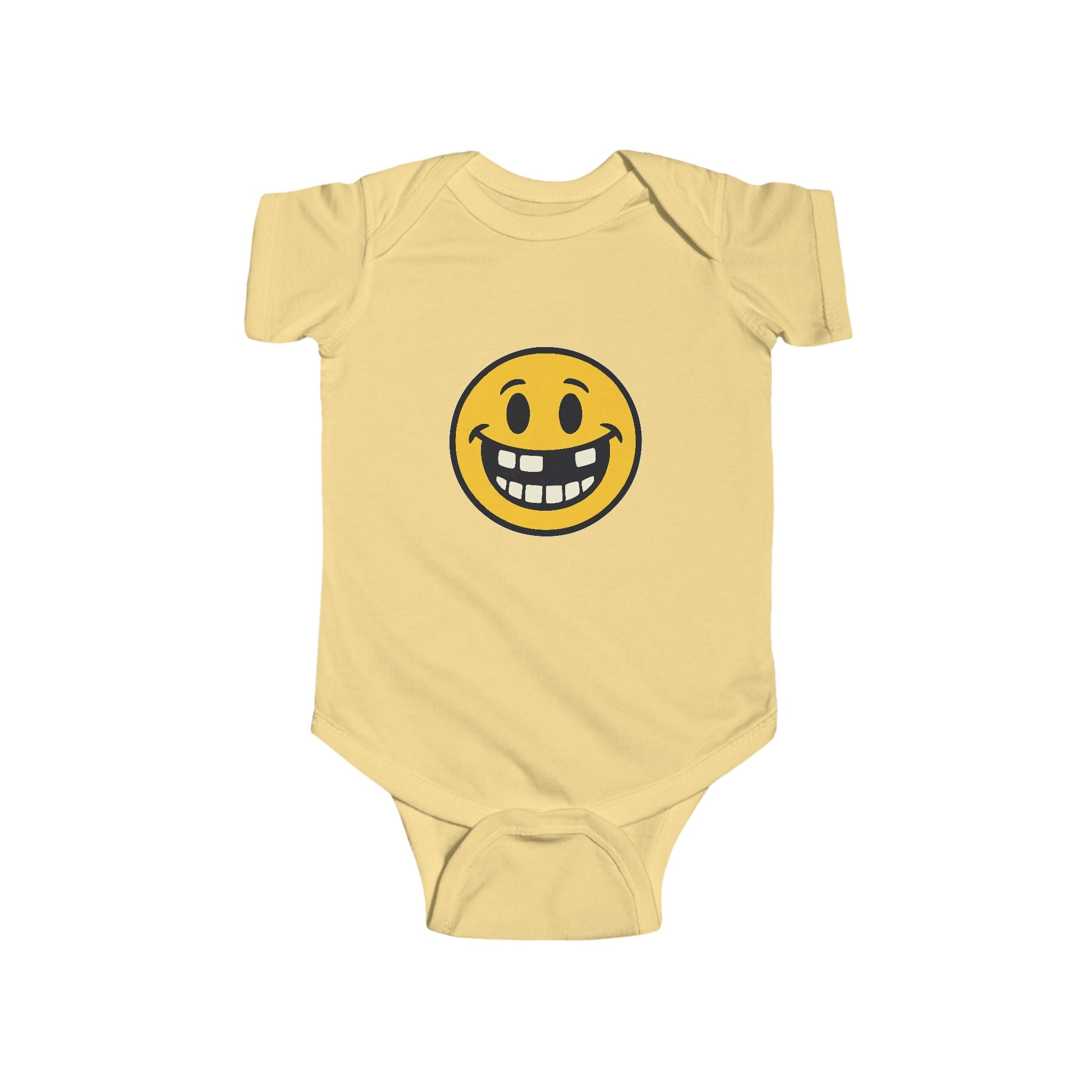 Smiley Baby Bodysuit, Infant Outfit, Cute Baby Clothes