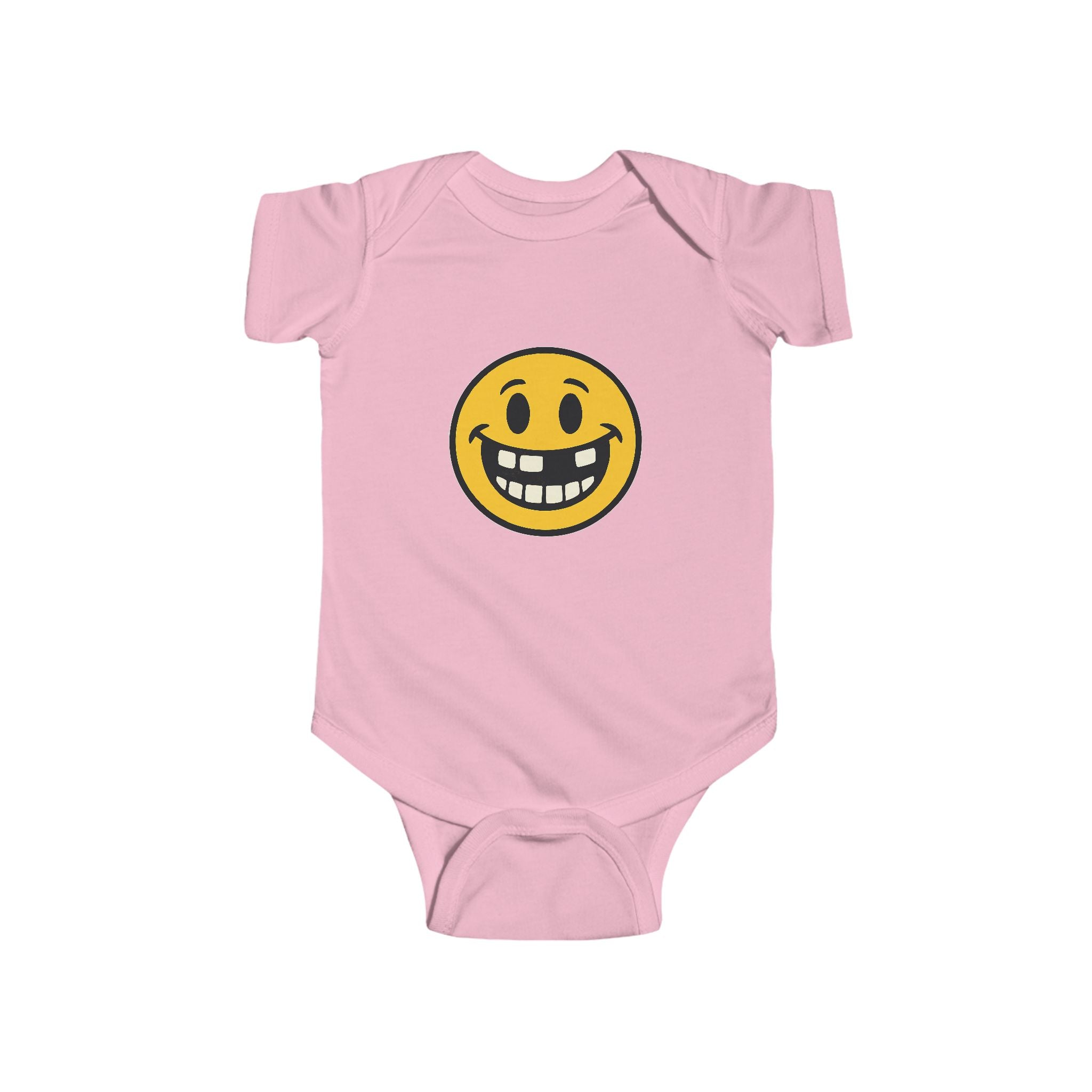 Smiley Baby Bodysuit, Infant Outfit, Cute Baby Clothes