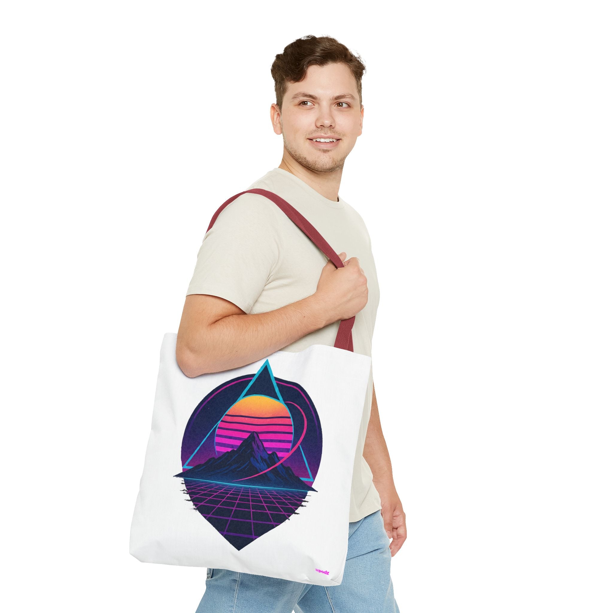 Sunset Mountain Tote - Quirky Design, Fun Bag