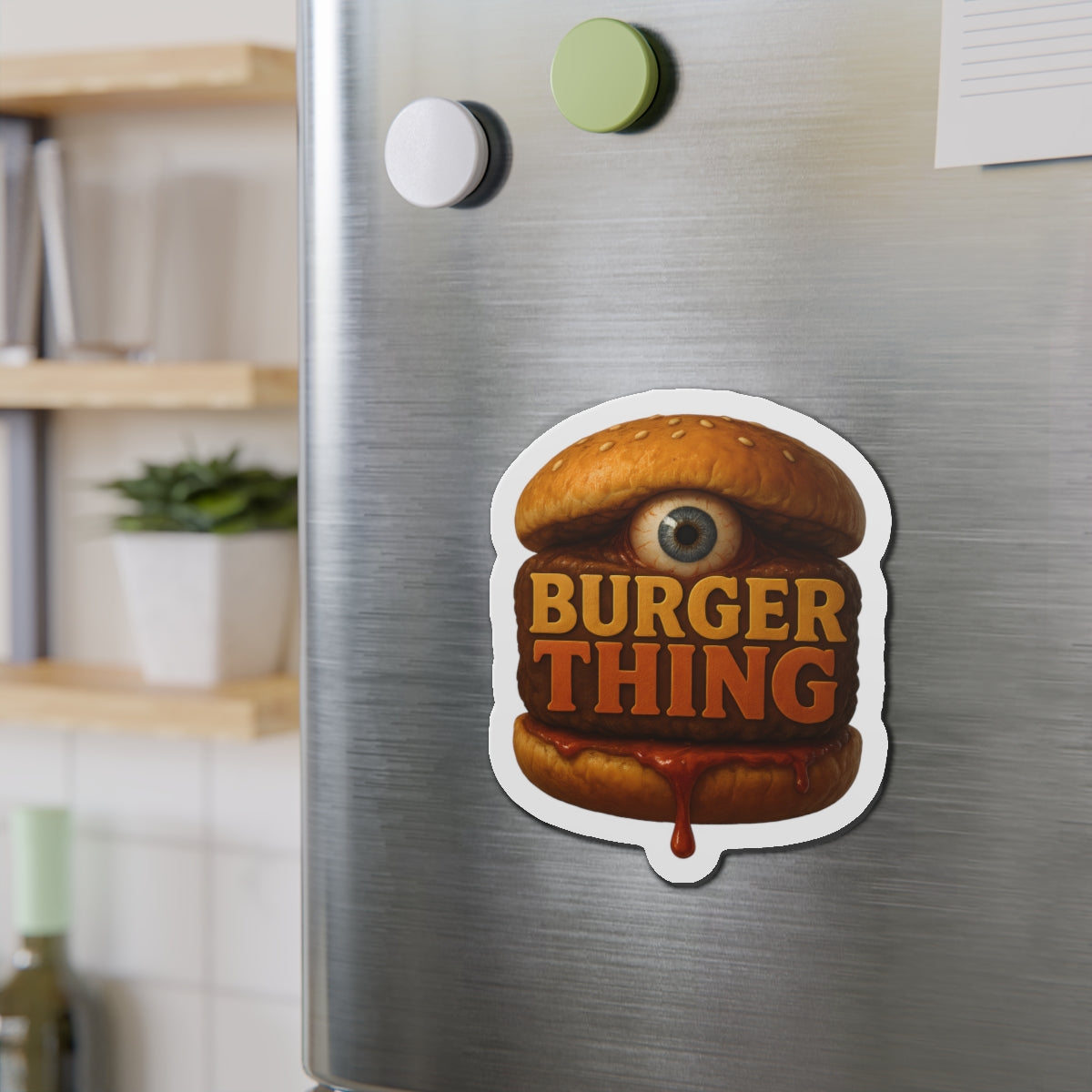 Burger Thing Die-Cut Magnets, Fun Refrigerator Magnets