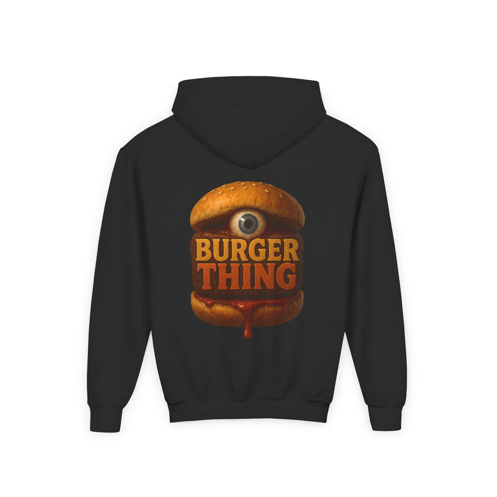 Burger Thing Youth Hooded Sweatshirt, Casual Wear