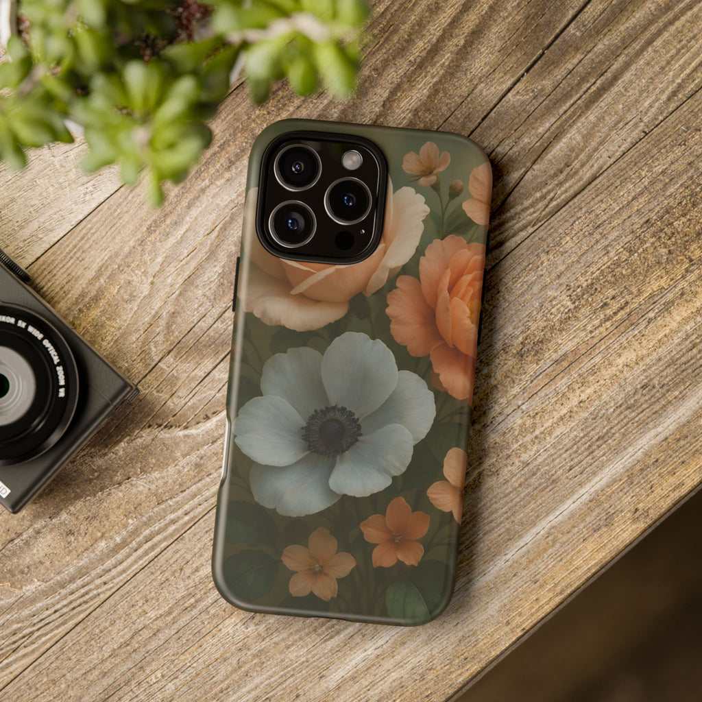 Floral Design White Cover Design, Tough Cases, Phone Cover