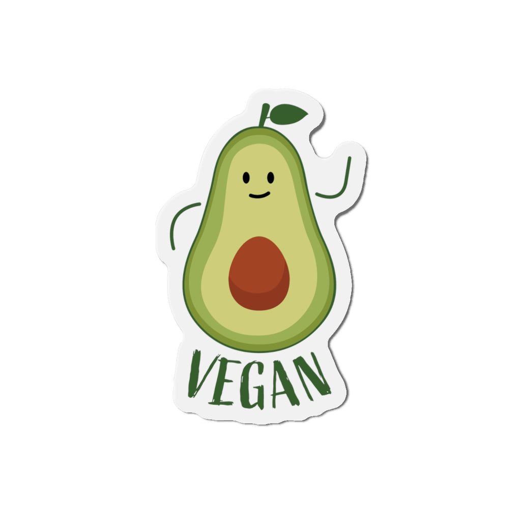 Vegan Avocado Die-Cut Magnets - Cute Kitchen Decor, Refrigerator Magnet