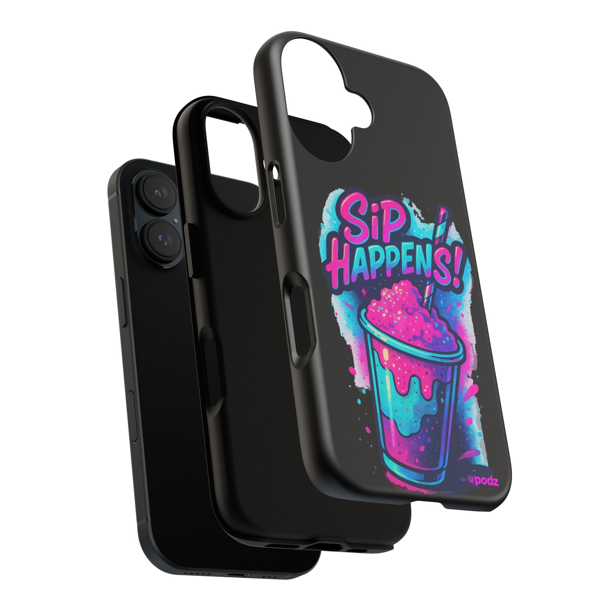 Sip Happens Phone Case Design, Tough Cases, Phone Cover