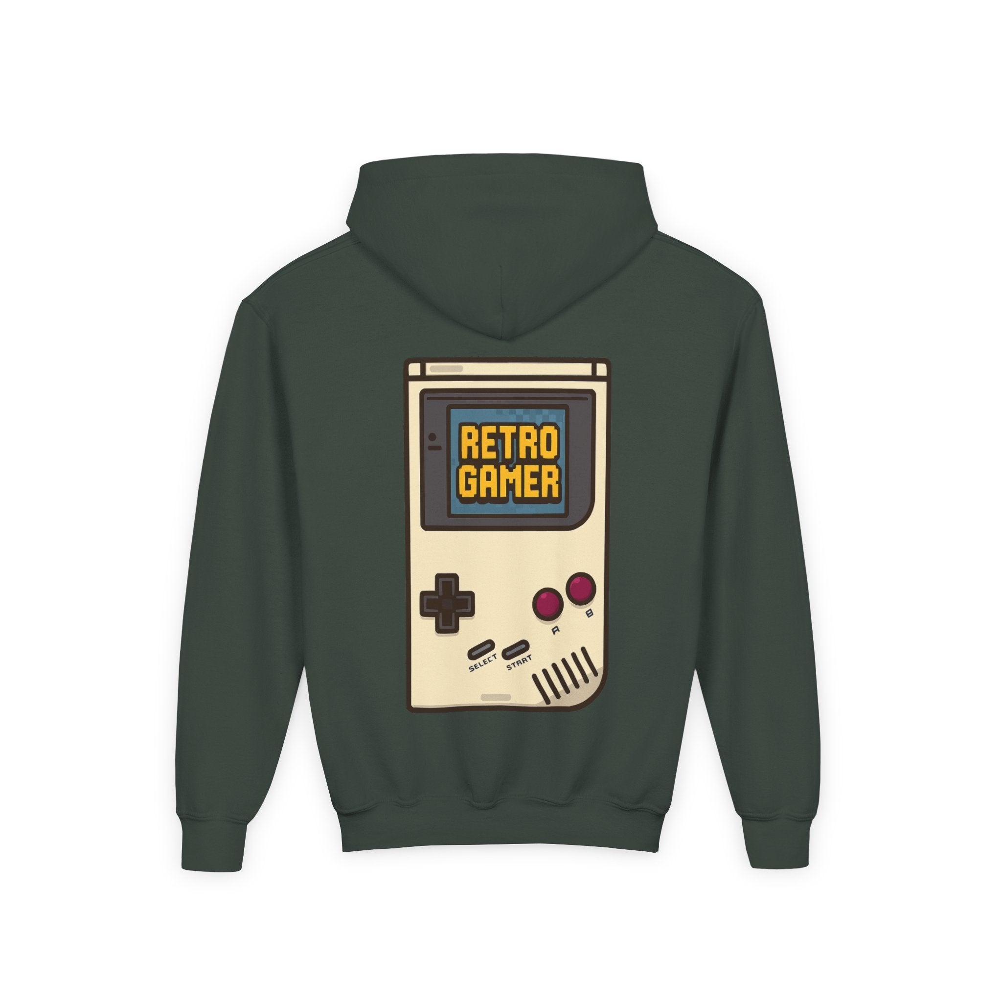 Retro Gamer Youth Hooded Sweatshirt, Casual Wear