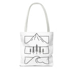 Mountain Wave Tote Bag, Inspirational Gift, Eco-Friendly Shopping Bag
