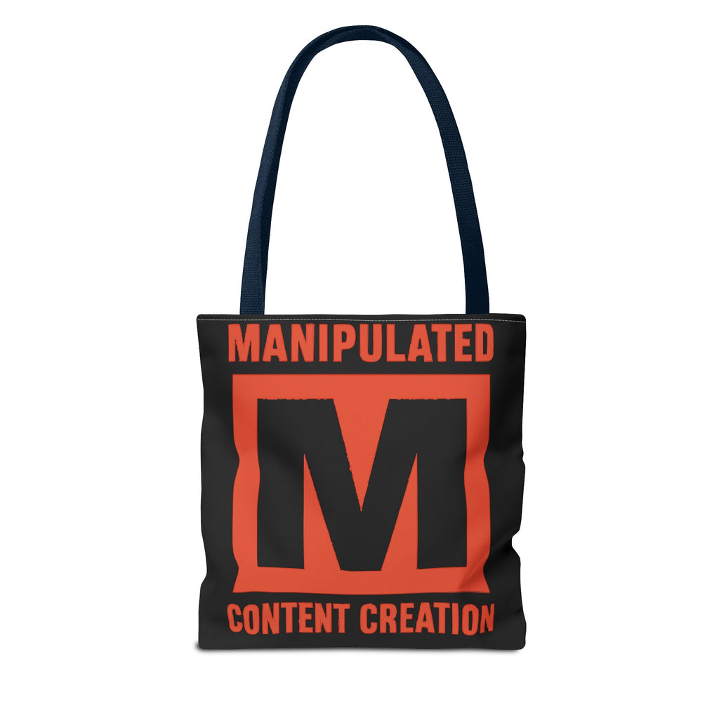 Manipulated Content Tote Bag, Inspirational Gift, Eco-Friendly Shopping Bag