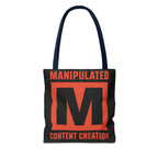 Manipulated Content Tote Bag, Inspirational Gift, Eco-Friendly Shopping Bag