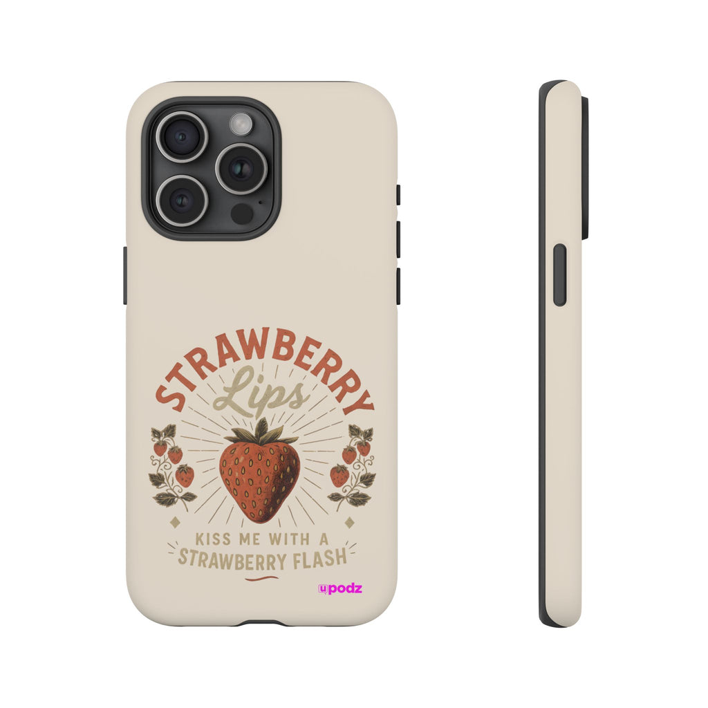 Strawberry Lips Design, Tough Cases, Phone Cover, Unique Gift