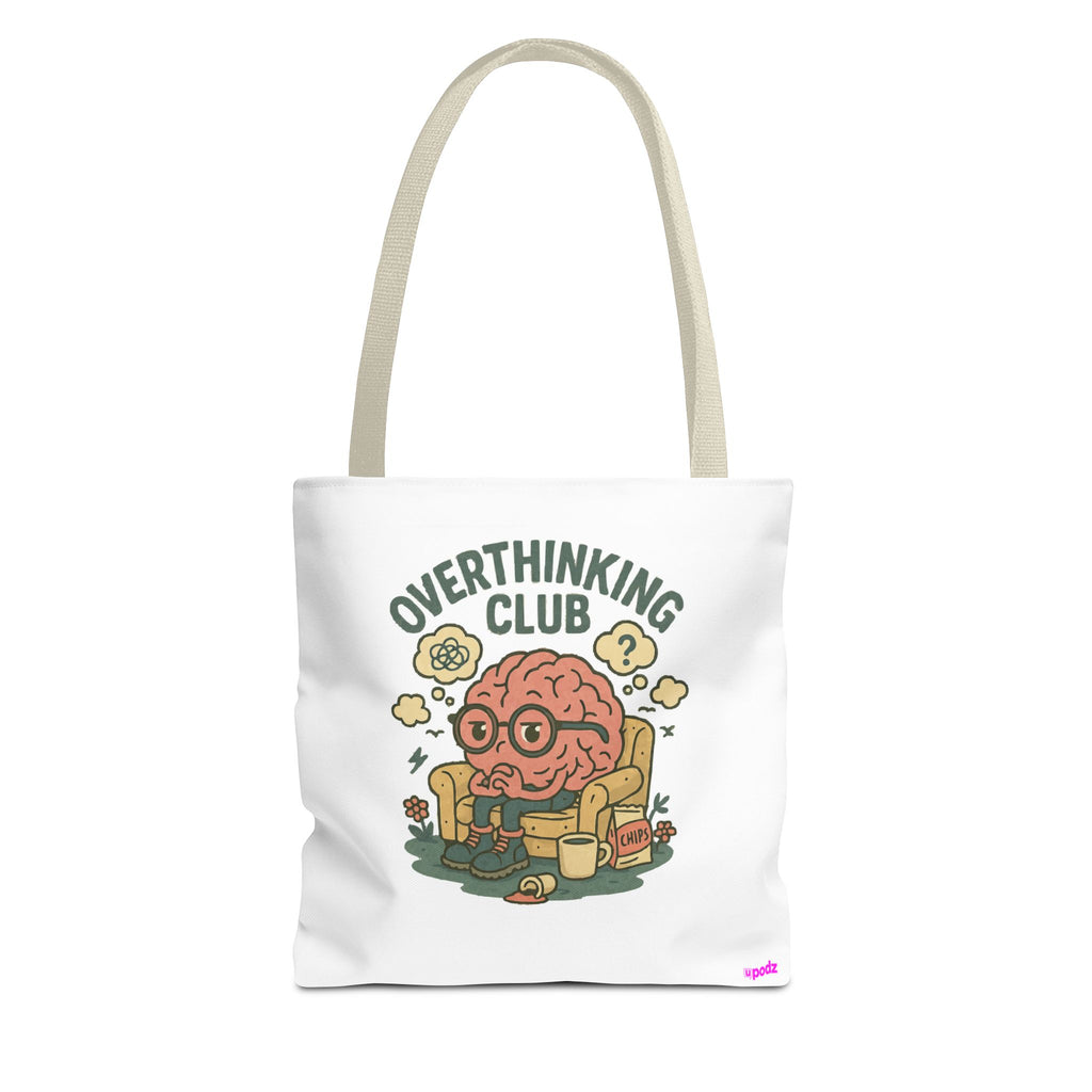 Overthinking Brain Quirky Design, Fun Bag
