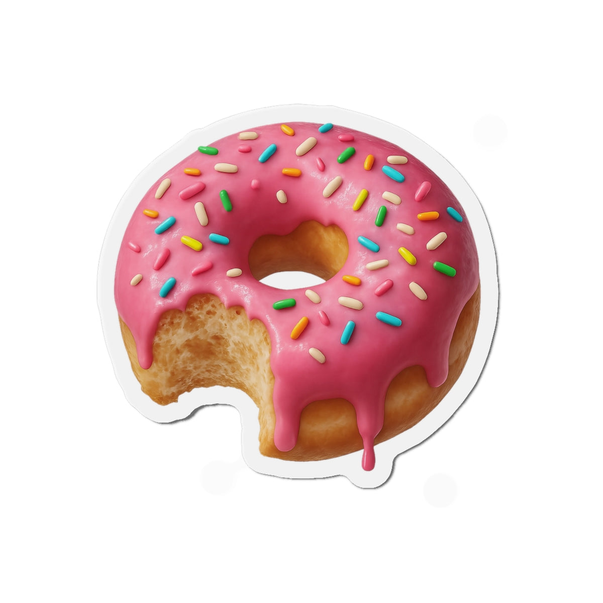 Whimsical Donut Die-Cut Magnet, Cute Kitchen Decor, Fun Gift for Foodies