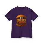 Burger Thing Kids Tee, Fun Graphic Tee, Kids Cotton T-Shirt