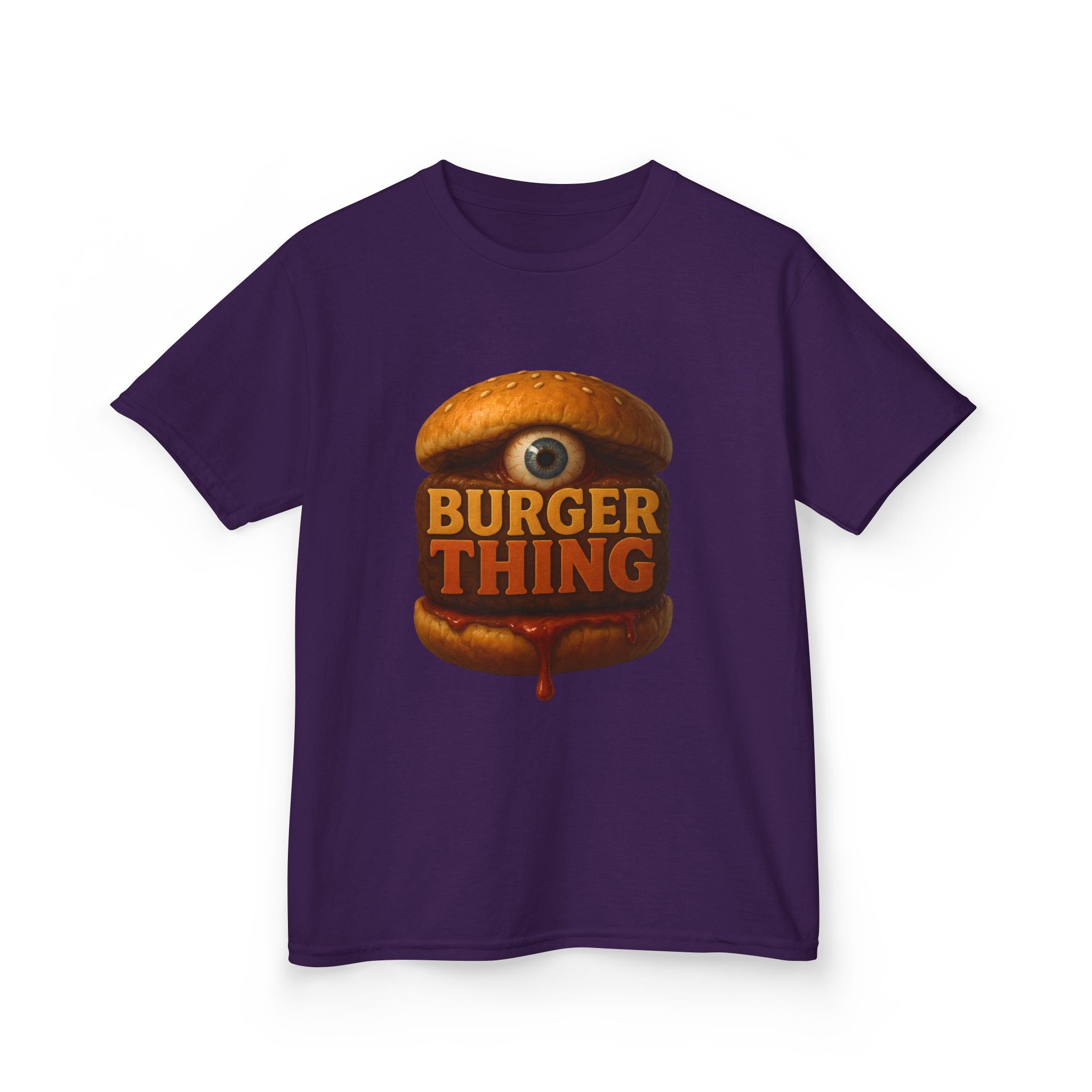 Burger Thing Kids Tee, Fun Graphic Tee, Kids Cotton T-Shirt