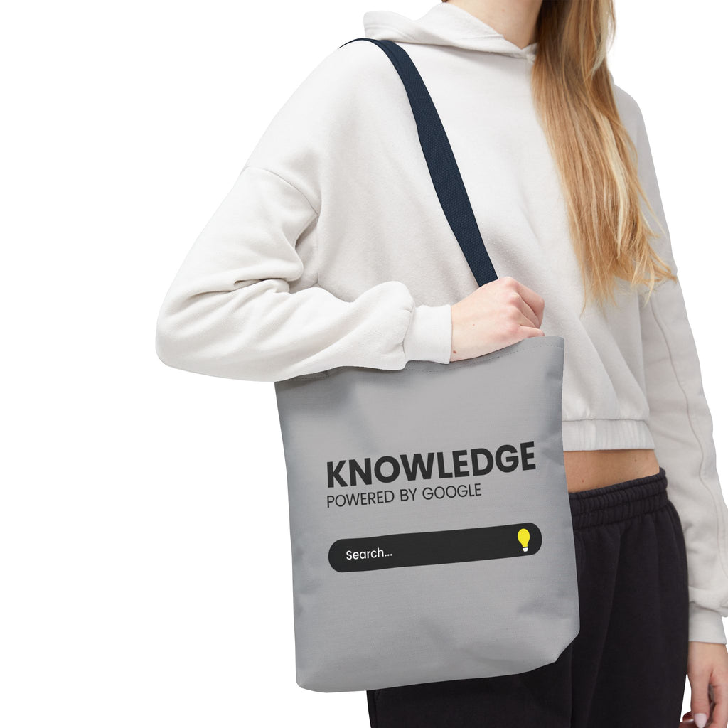 Knowledge Powered Tote Bag - Motivational Carryall