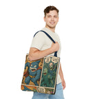 Shark Villain Tote Bag - Quirky AOP Design, Fun Bag