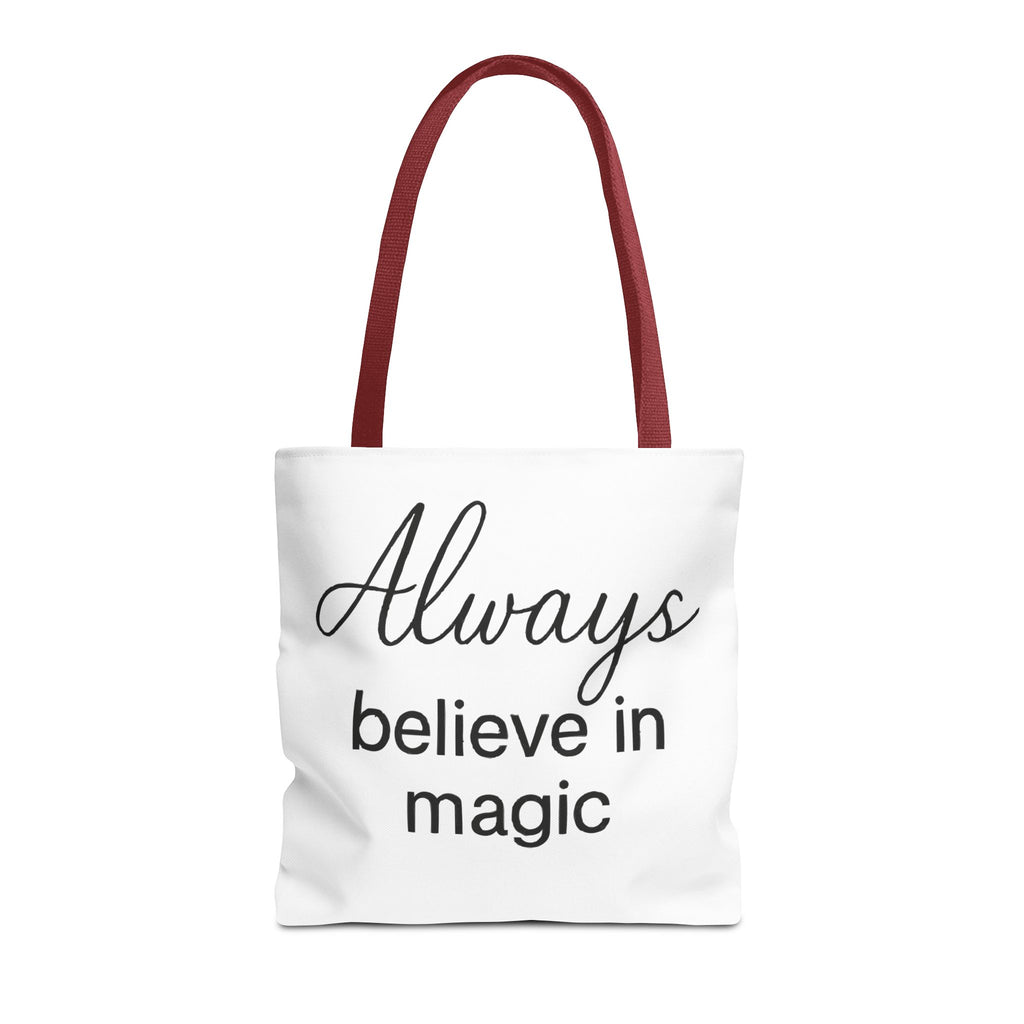 Always Believe in Magic Tote Bag, Inspirational Gift, Eco-Friendly Shopping Bag