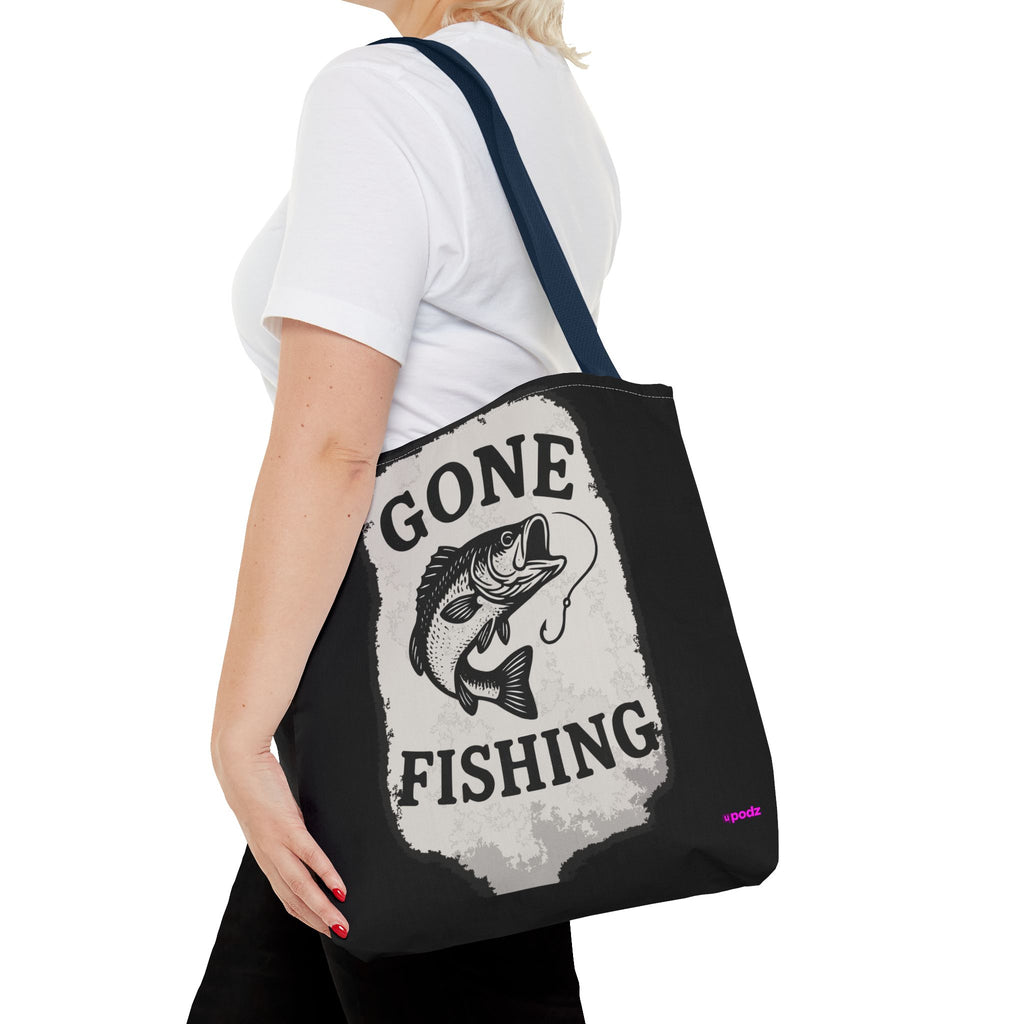 Gone Fishing Tote Bag - Quirky Fun Bag