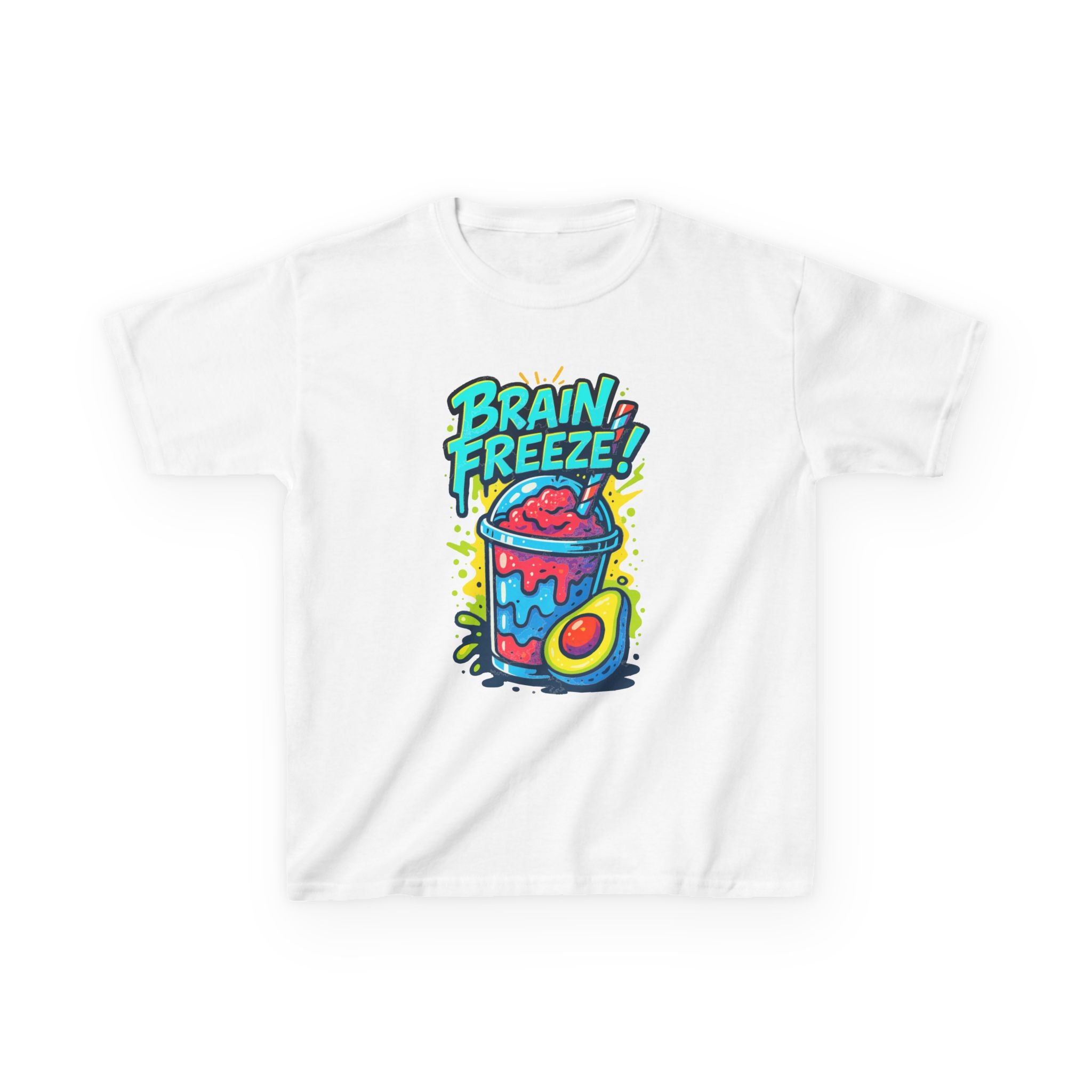 Brain Freeze Kids Tee, Fun Graphic Tee, Kids Cotton T-Shirt