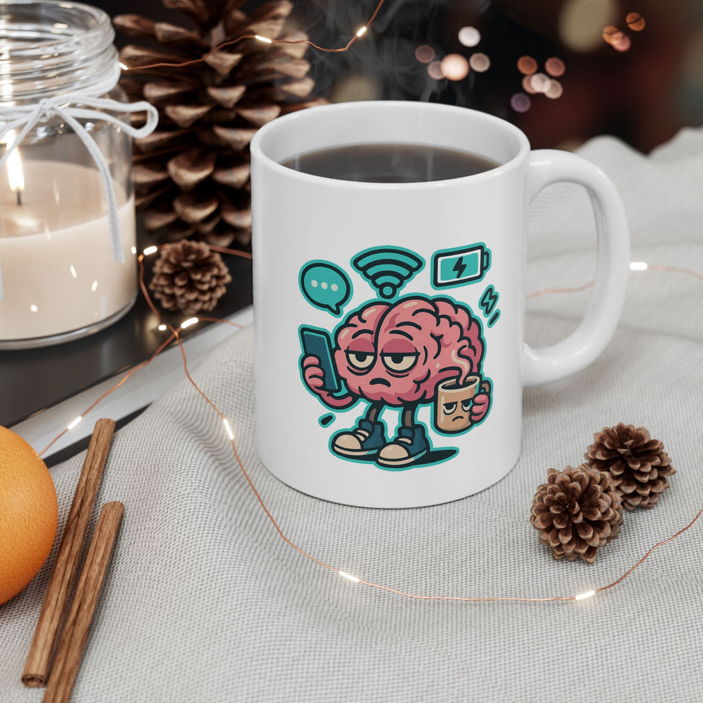 Brain Power Ceramic Mug |  Personalized Mug