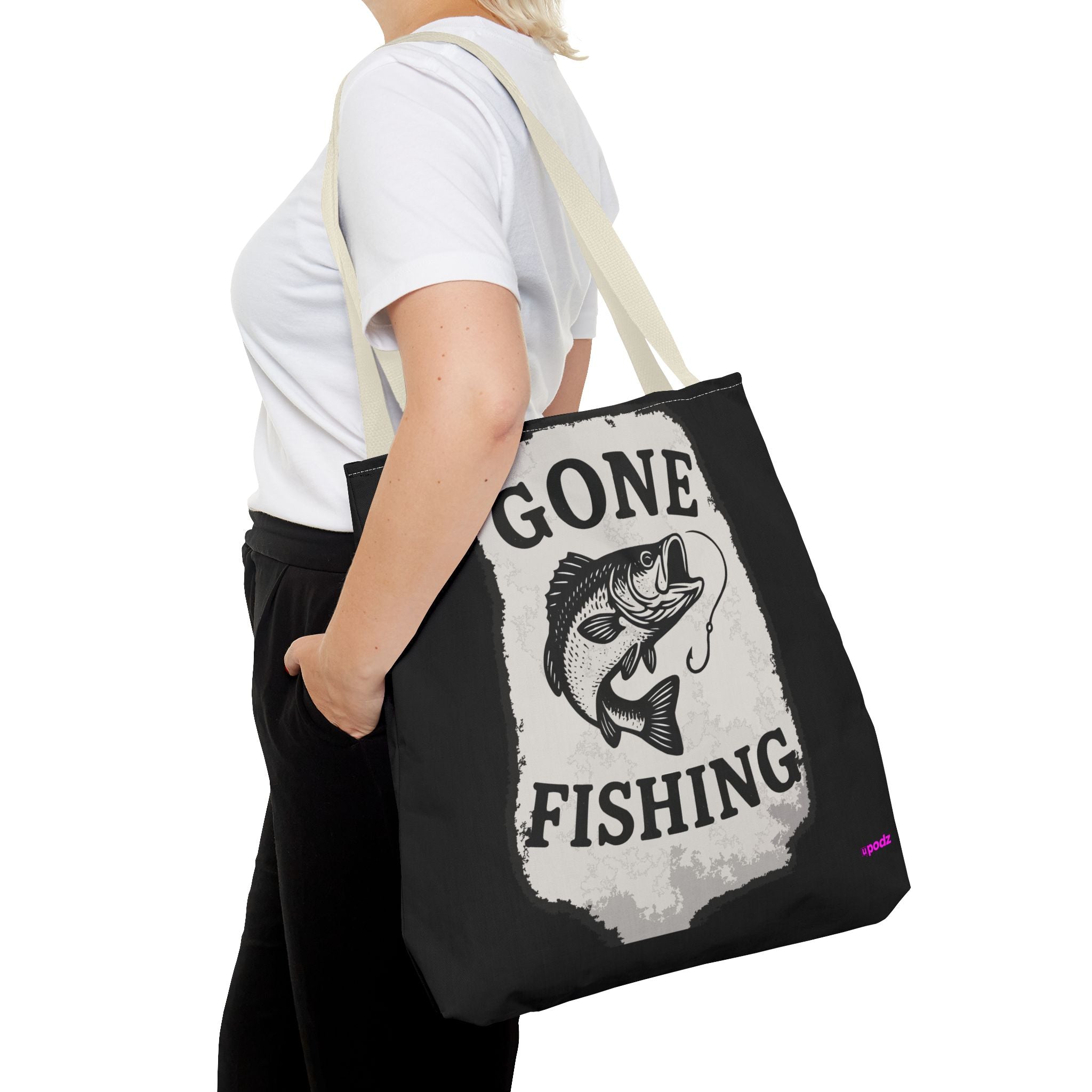 Gone Fishing Tote Bag - Quirky Fun Bag
