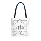 Mountain Wave Tote Bag, Inspirational Gift, Eco-Friendly Shopping Bag