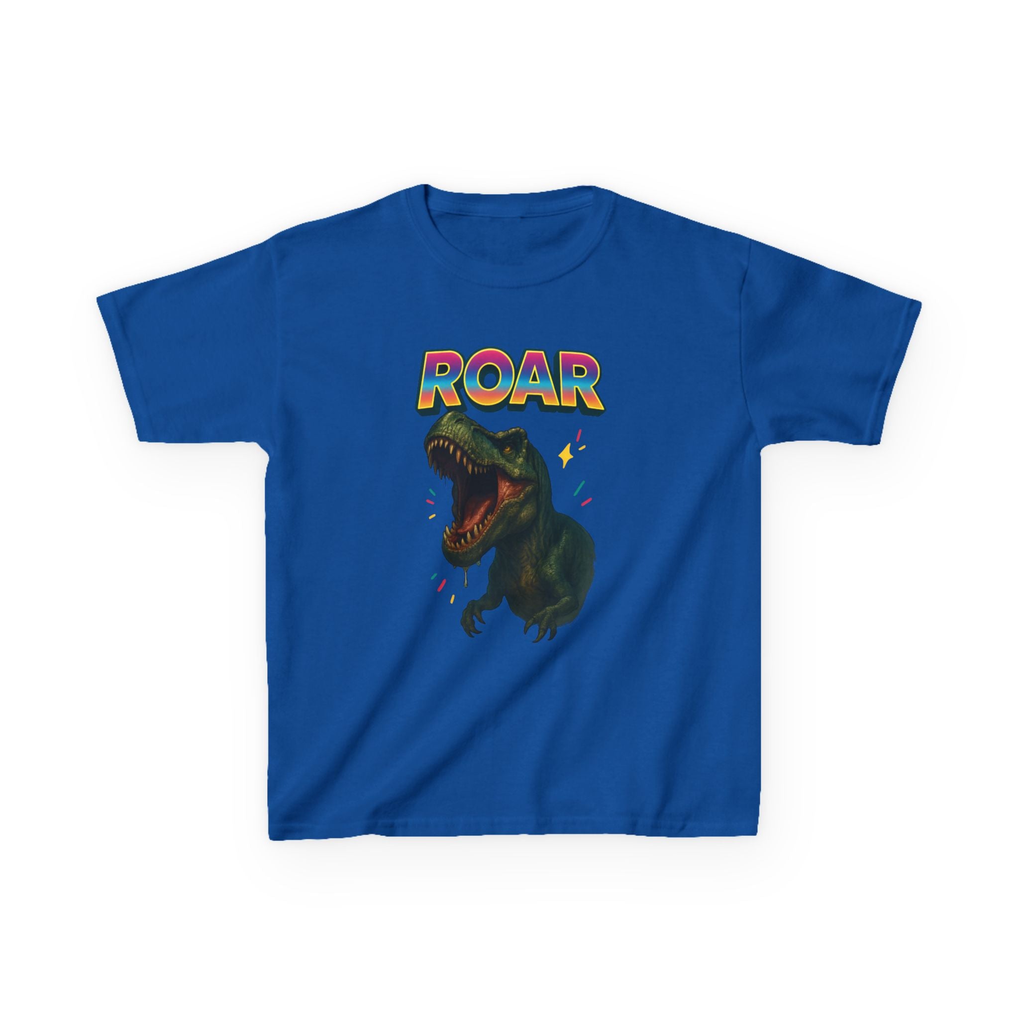 Dino Roar Kids Tee, Fun Graphic Tee, Kids Cotton T-Shirt