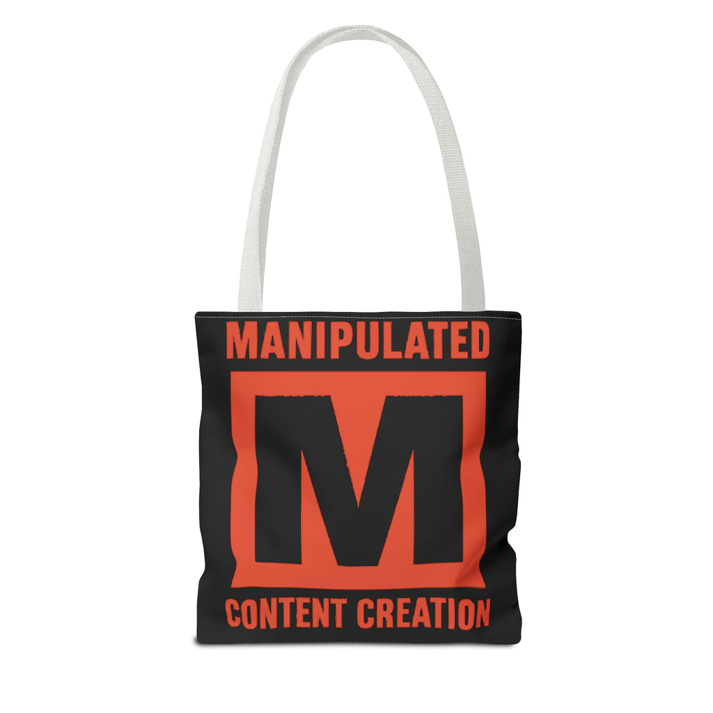 Manipulated Content Tote Bag, Inspirational Gift, Eco-Friendly Shopping Bag