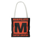 Manipulated Content Tote Bag, Inspirational Gift, Eco-Friendly Shopping Bag