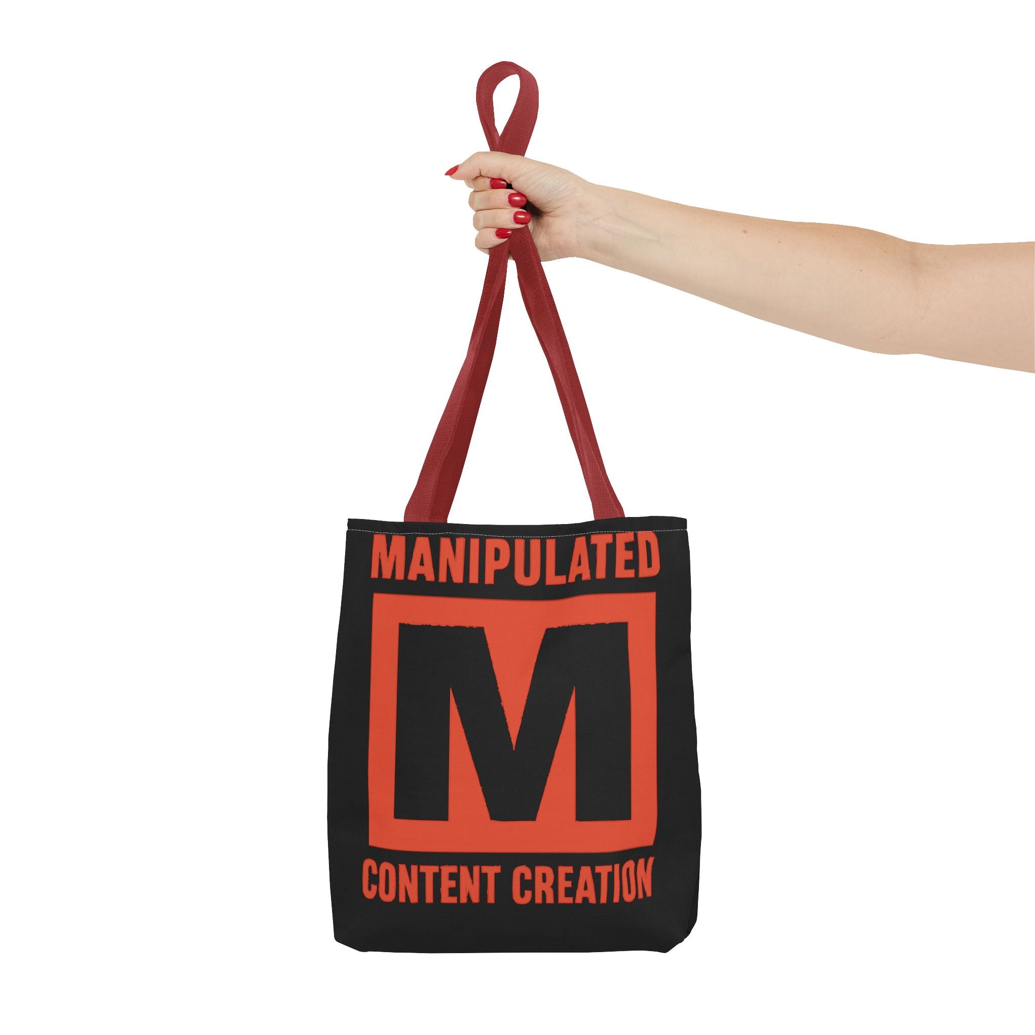 Manipulated Content Tote Bag, Inspirational Gift, Eco-Friendly Shopping Bag