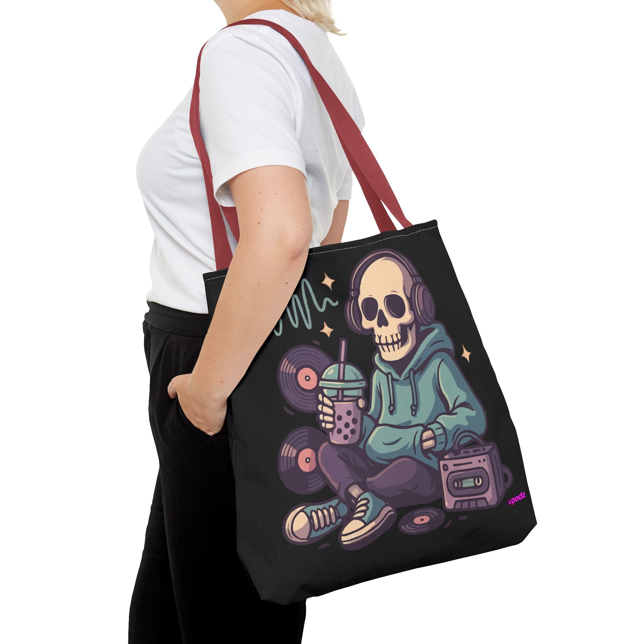 Skully Headphones Tote Bag - Quirky Fun Bag