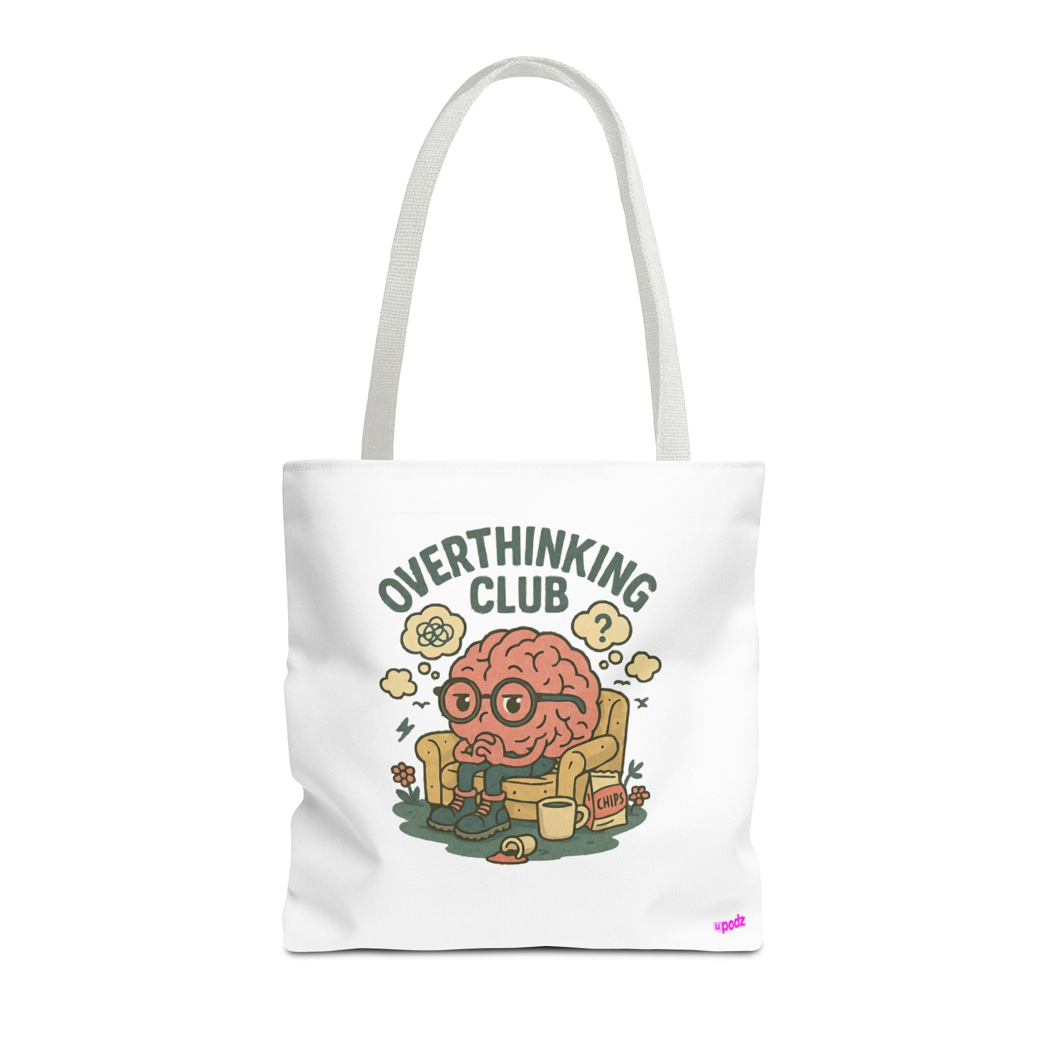 Overthinking Brain Quirky Design, Fun Bag