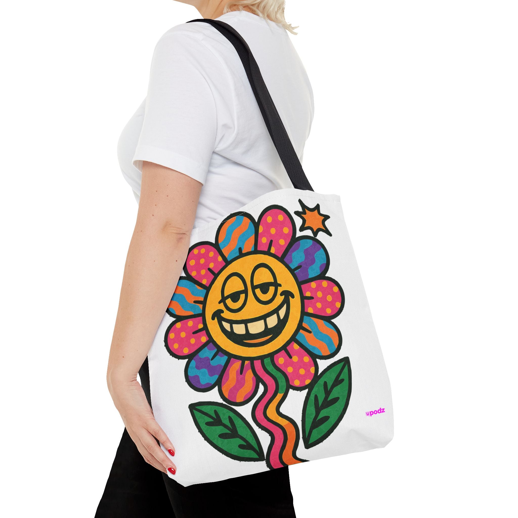 Flower Power Tote Bag - Quirky Fun Bag