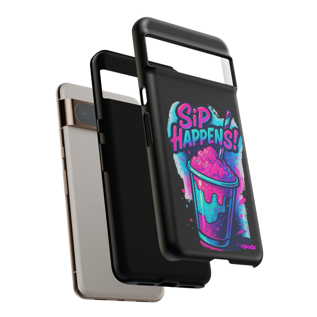 Sip Happens Phone Case Design, Tough Cases, Phone Cover