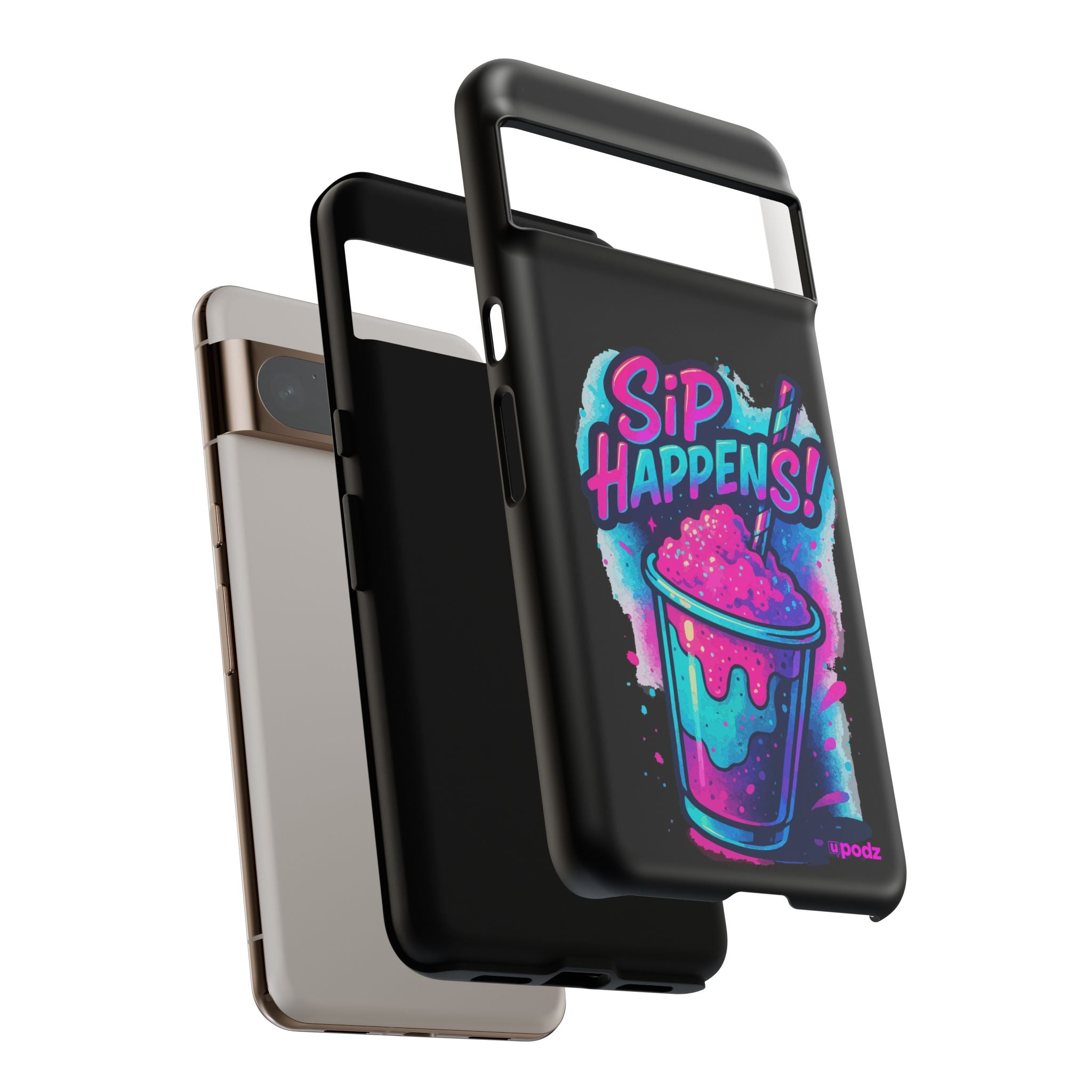 Sip Happens Phone Case Design, Tough Cases, Phone Cover