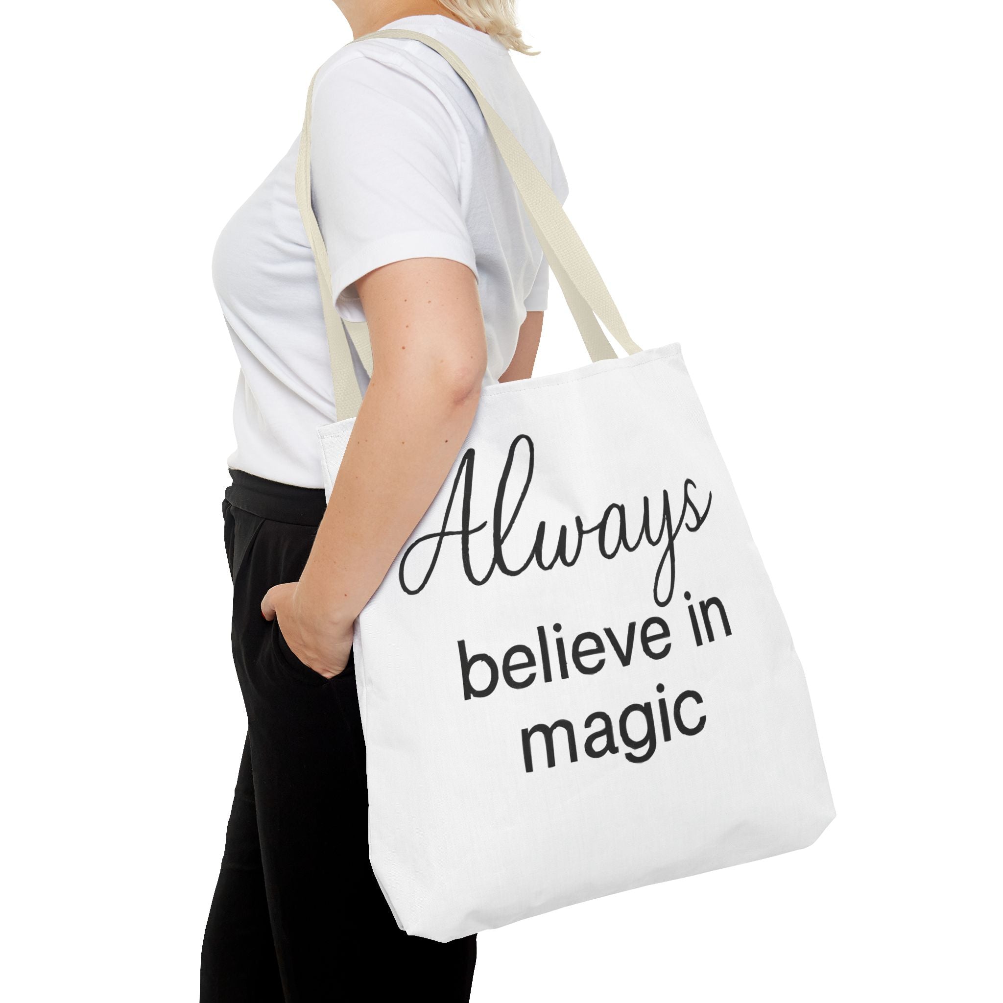 Always Believe in Magic Tote Bag, Inspirational Gift, Eco-Friendly Shopping Bag
