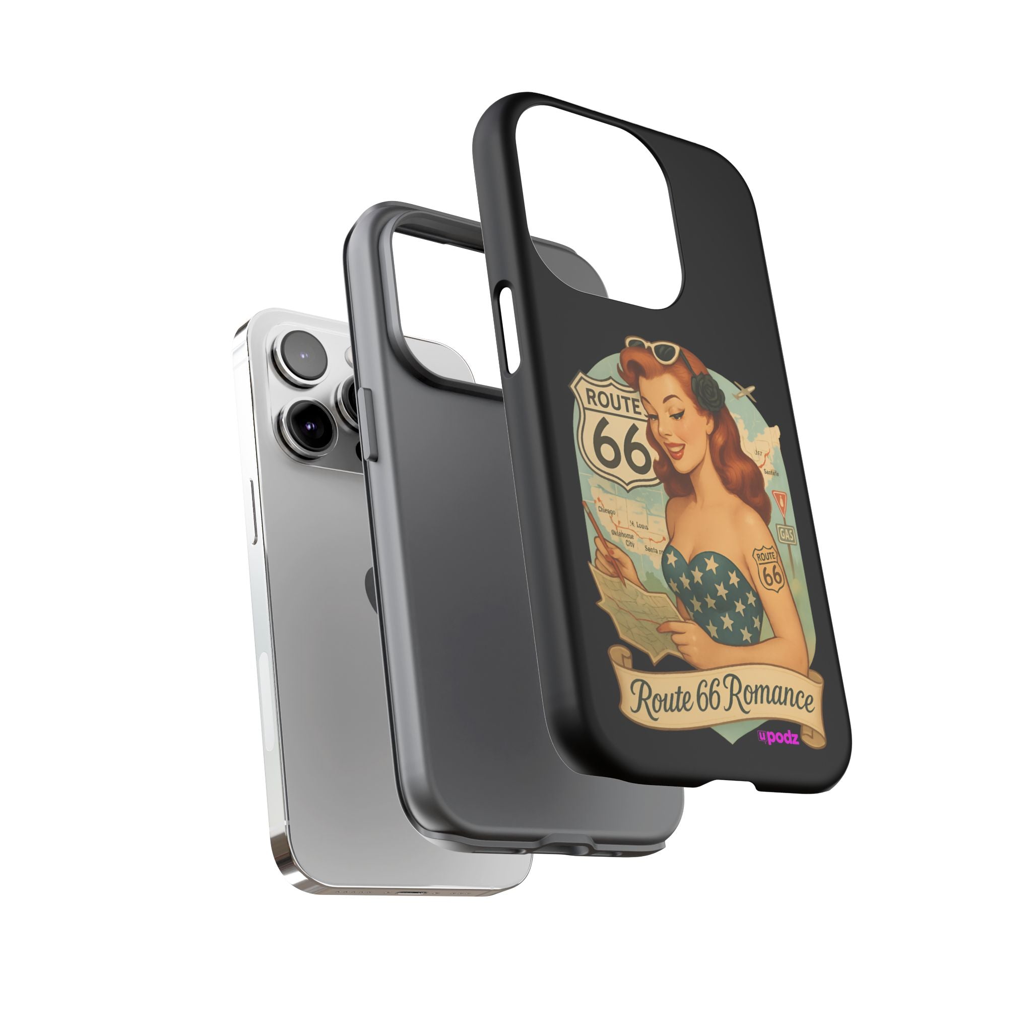 Route 66 Design, Tough Cases, Phone Cover, Unique Gift
