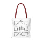 Mountain Wave Tote Bag, Inspirational Gift, Eco-Friendly Shopping Bag