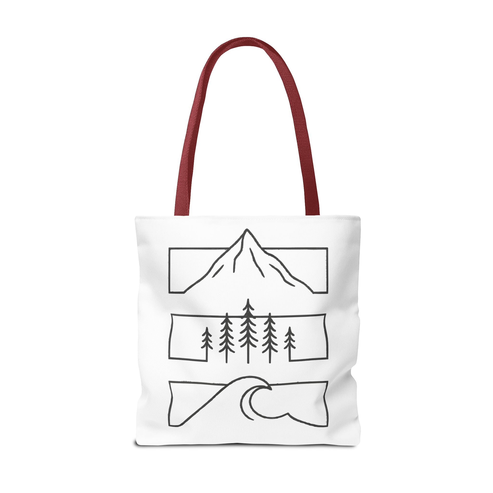 Mountain Wave Tote Bag, Inspirational Gift, Eco-Friendly Shopping Bag