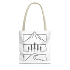 Mountain Wave Tote Bag, Inspirational Gift, Eco-Friendly Shopping Bag