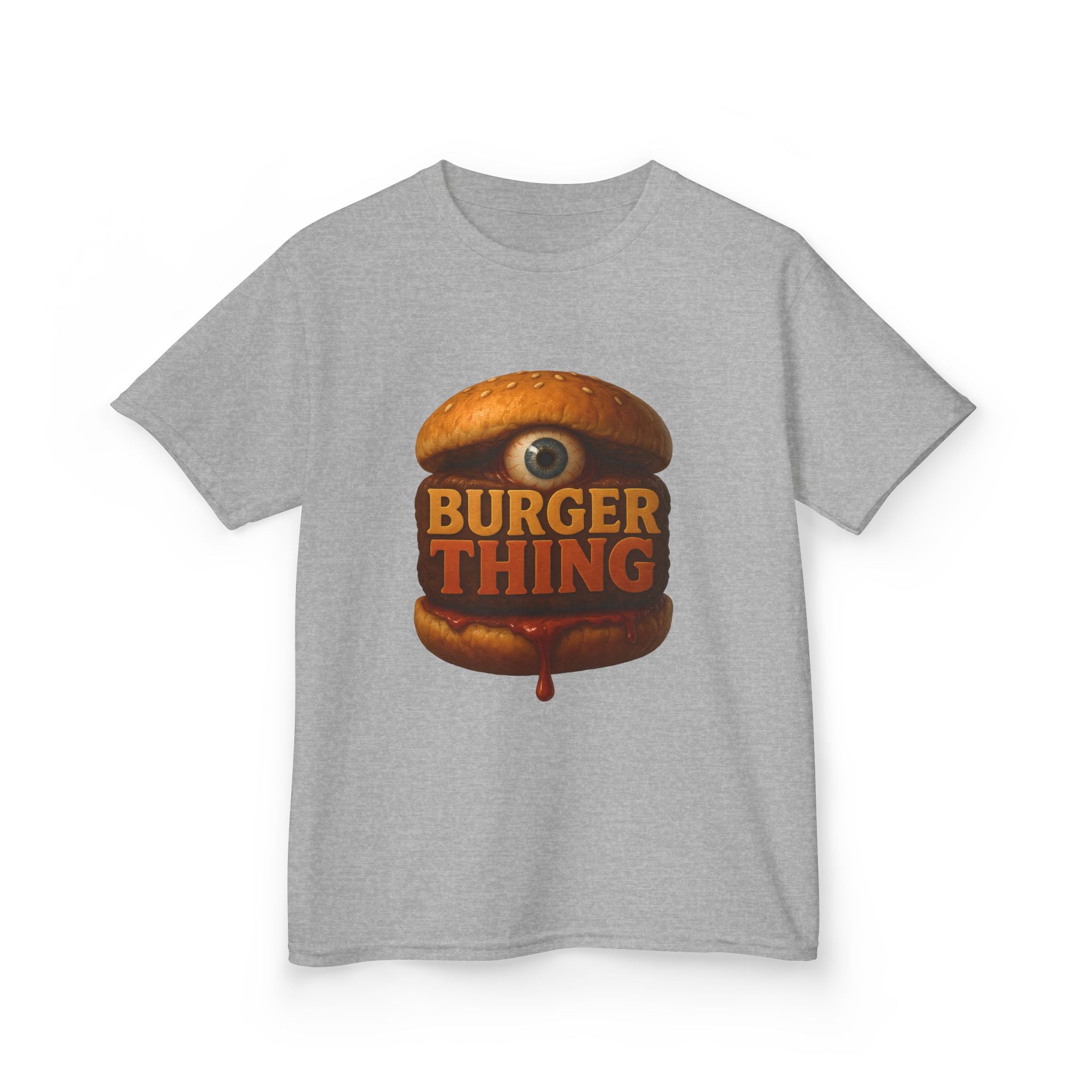 Burger Thing Kids Tee, Fun Graphic Tee, Kids Cotton T-Shirt