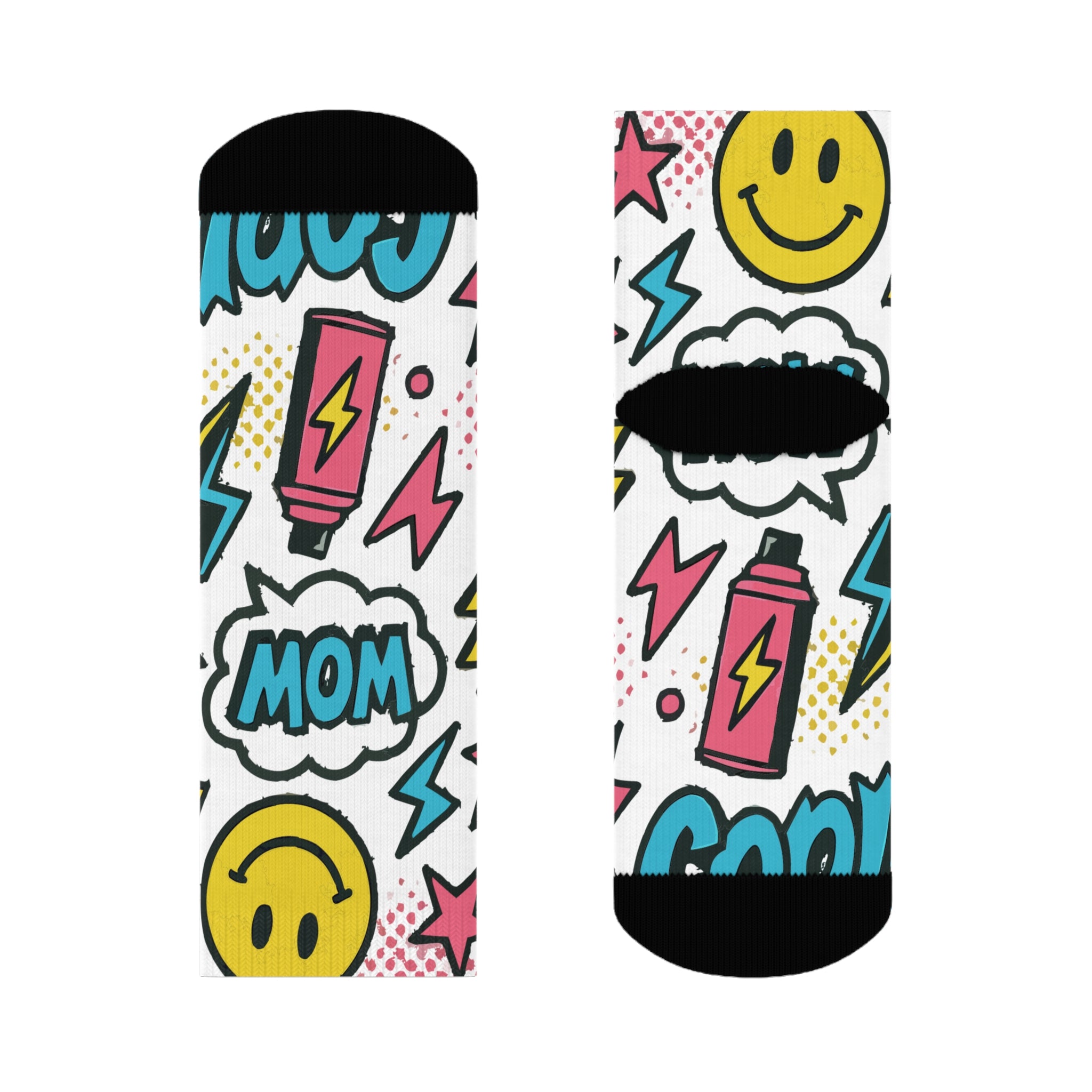 Fun Pop Art Crew Socks - Cool Socks