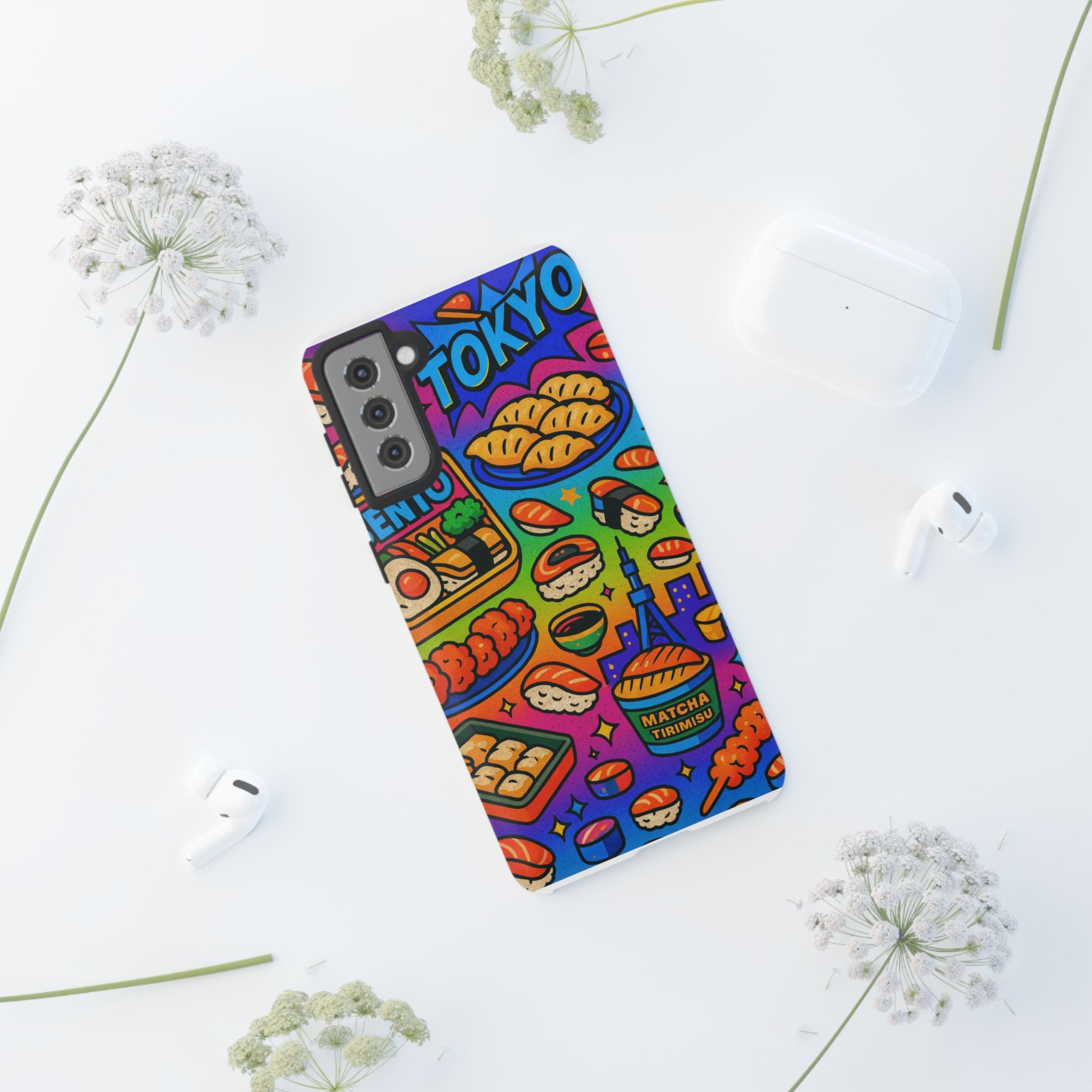 Bento Box, White Cover Design, Tough Cases, Phone Cover