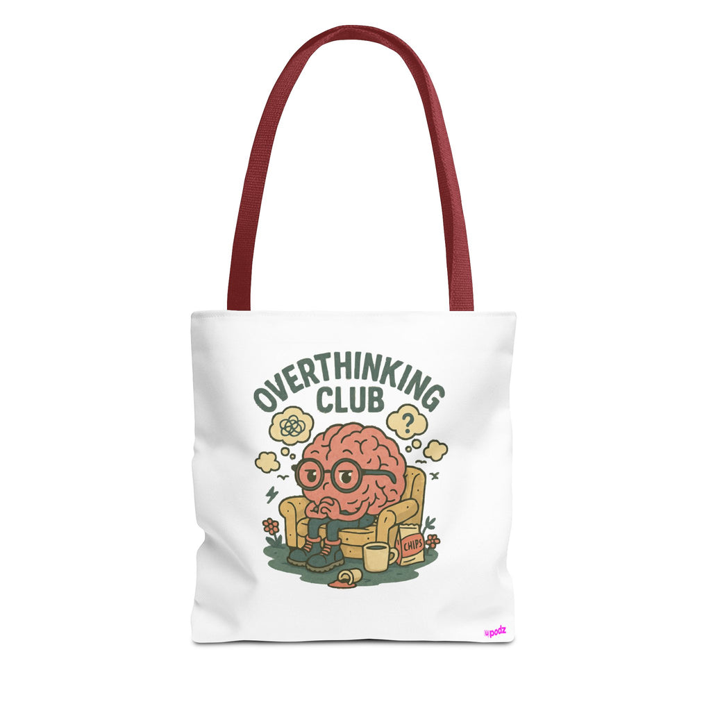 Overthinking Brain Quirky Design, Fun Bag