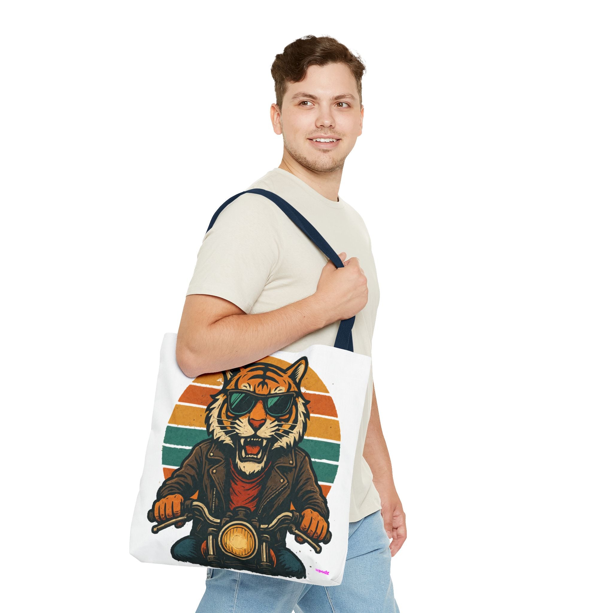 Tiger Rider Tote Bag - Quirky Fun Bag