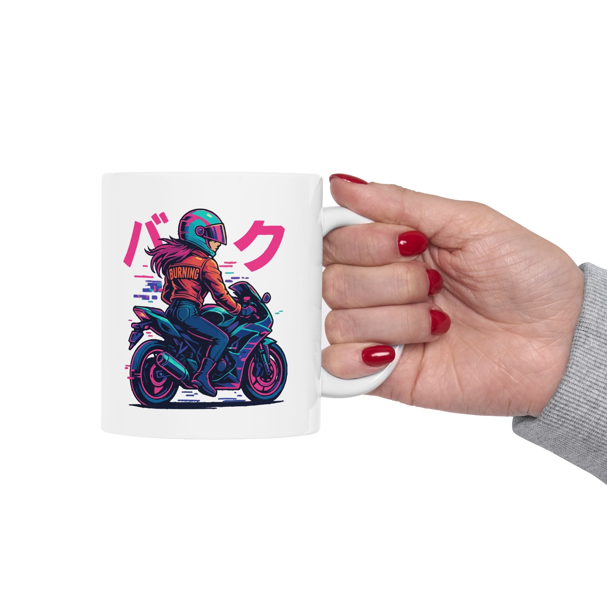 Biker Chick Ceramic Mug |  Personalized Mug