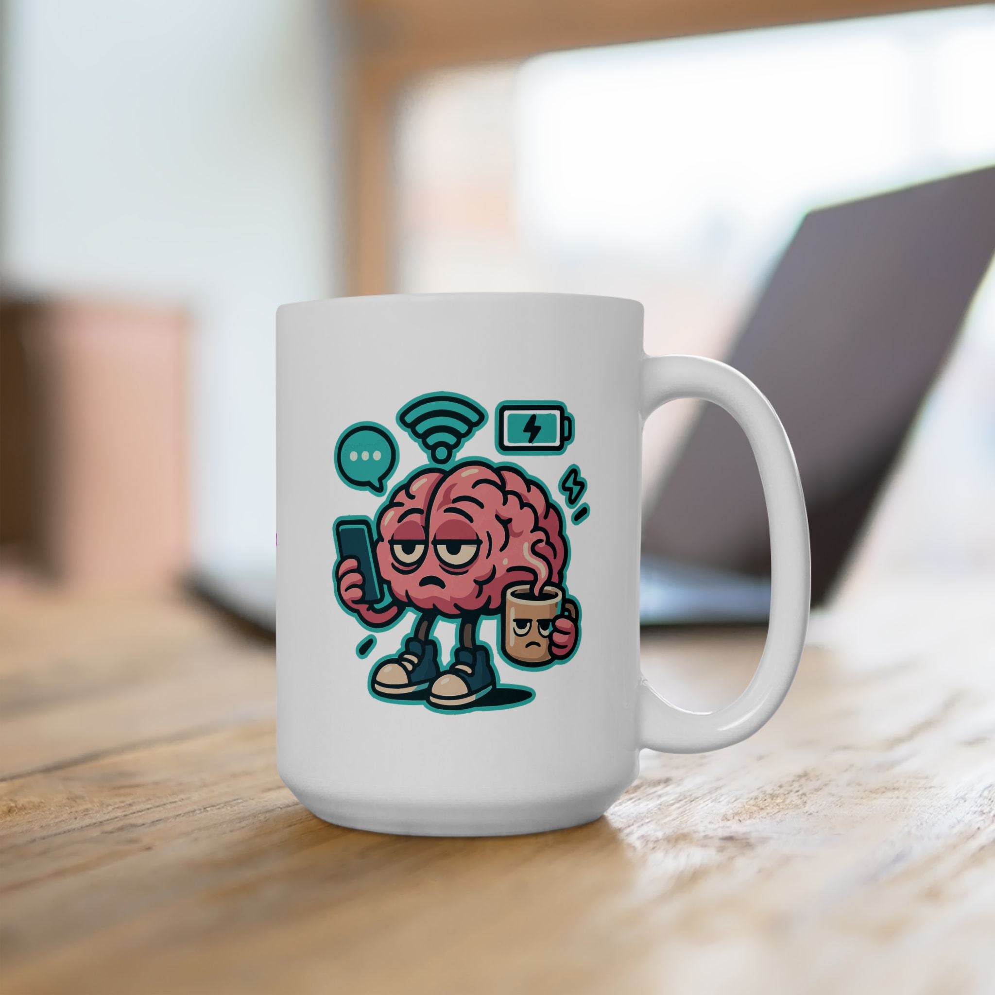 Brain Power Ceramic Mug |  Personalized Mug