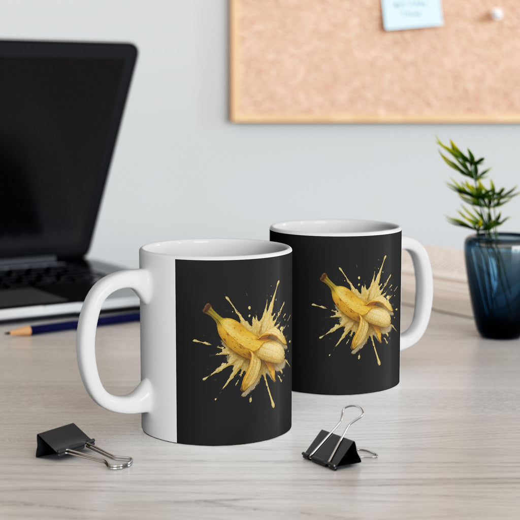 Banana Splat Ceramic Mug |  Personalized Mug