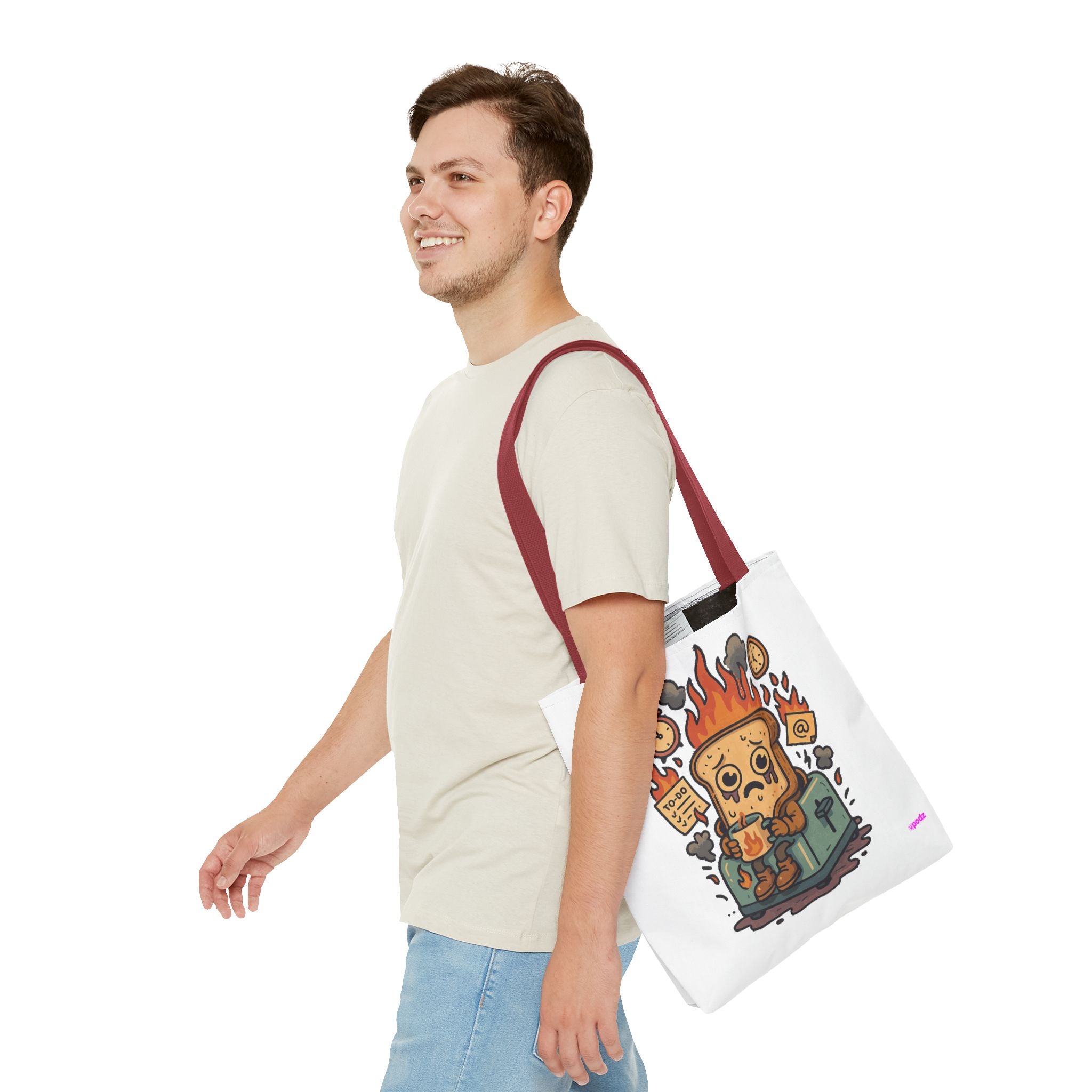 Burnt Toast Tote Bag - Quirky Fun Bag
