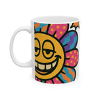 Flower Power Ceramic Mug |  Personalized Mug